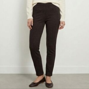 J. McLaughlin Womens Ankle Pant Stretch Pull On Slim Leg Slim Leg Preppy Brown S